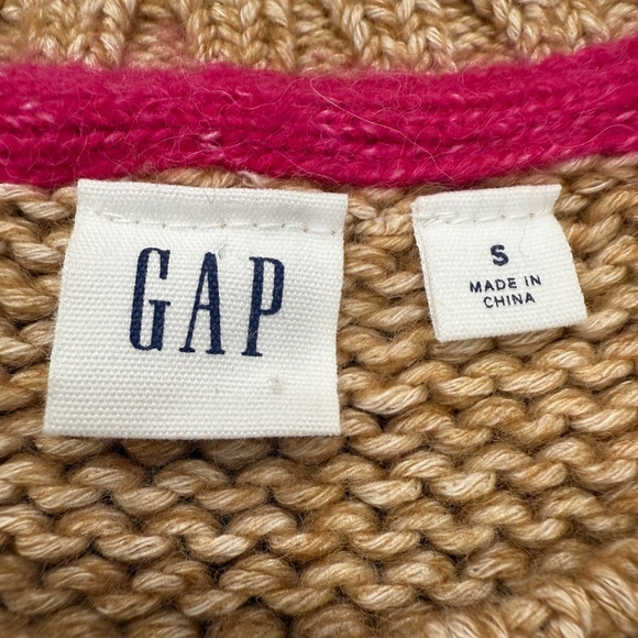 Gap Sweater Women SM Cozy Soft Wool Alpaca Nylon Cotton Camel Pink Pullover NEW - Picture 9 of 9